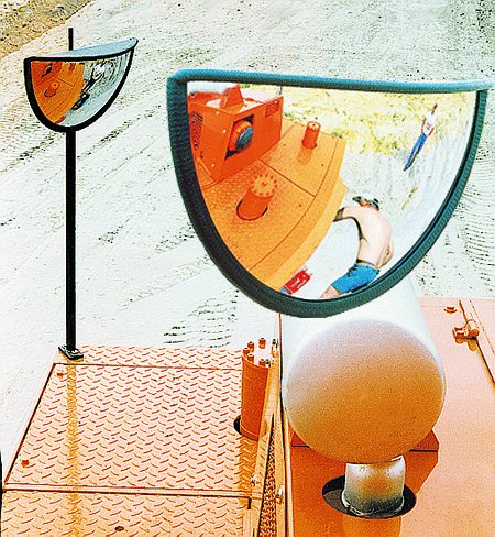 (obrázek pro) Zrcadlo pro stavební stroje pro umístění na vozidlo - Kliknutím na obrázek zavřete