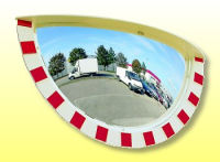 (obrázek pro) Nerozbitné zrcadlo 1/4 koule 900x450 mm