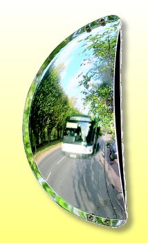 (obrázek pro) Nerozbitné vjezdové zrcadlo 1/4 koule 400 mm - Kliknutím na obrázek zavřete