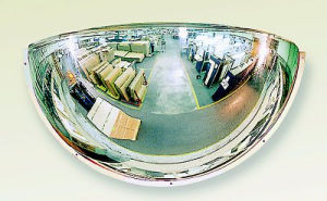 (obrázek pro) Hemisférické zrcadlo 1/4 koule 600 mm (3 směry)