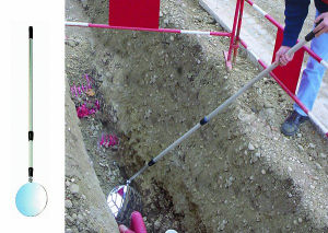 (obrázek pro) Kontrolní zrcadlo o pr. 30 cm na teleskopické tyči 1-3 m